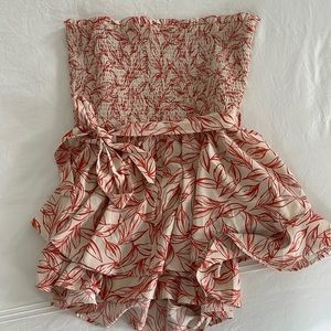 Mala Printed Romper - Orange